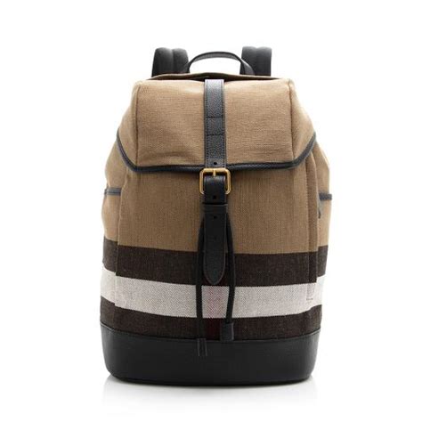 burberry drifton check canvas backpack|BURBERRY Overdyed Canvas Mega Check Drifton Backpack.